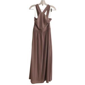 Lulu's Air of Romance Dusty Lavender/Taupe Maxi Dress M